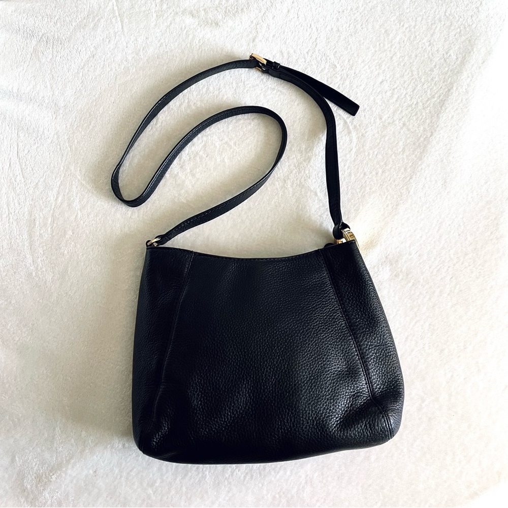 Michael Kors Black Leather Bag w Gold MK